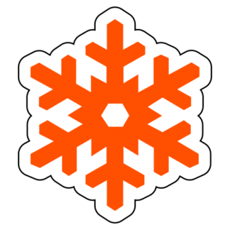 Snow Flake Sticker (Orange)